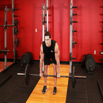 Animated demo of the romanian deadlift exercise